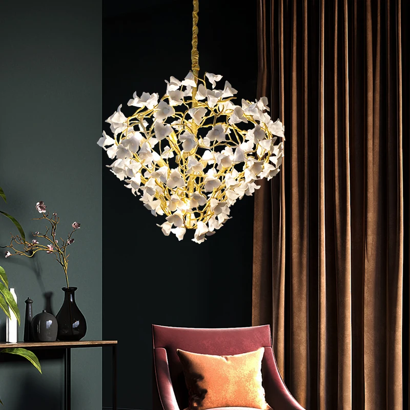 Light luxury all copper chandelier post modern creative personality living room dining room tea room aisle branch ceramic lamp
Light luxury all copper chandelier post modern creative personality living room dining room tea room aisle branch ceramic lamp
