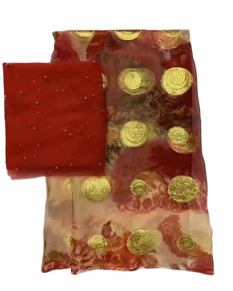 African and Nigerian Silk Dress Material for Women, Gold Silk Fabric, Match Scarf, 5 + 2 Yards
African and Nigerian Silk Dress Material for Women, Gold Silk Fabric, Match Scarf, 5 + 2 Yards