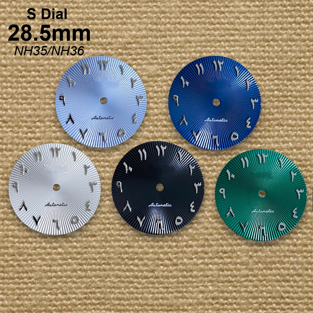 28.5mm S Logo Arabic Dial Suitable for NH35/NH36/4R/7S Movements High Quality Watch Modification Accessories 3/3.8/4.2 O'clock
28.5mm S Logo Arabic Dial Suitable for NH35/NH36/4R/7S Movements High Quality Watch Modification Accessories 3/3.8/4.2 O'clock