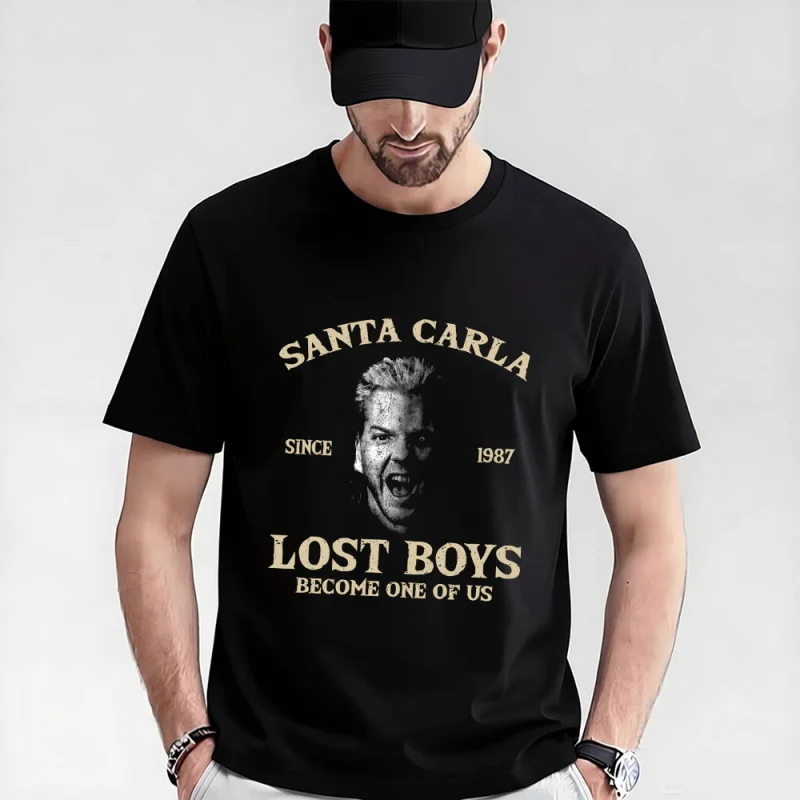 0521 Horror Movie The Lost Boys Scary Vampire Gift T-shirts Santa Carla Boys Graphic Clothes Short Sleeve All size Tops
0521 Horror Movie The Lost Boys Scary Vampire Gift T-shirts Santa Carla Boys Graphic Clothes Short Sleeve All size Tops