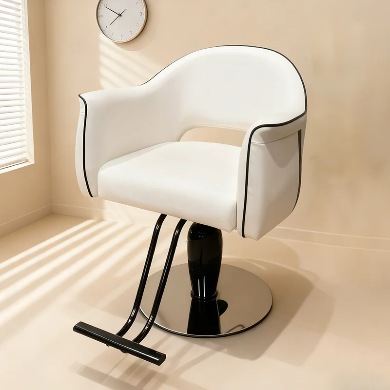 Wholesale White Hairdressing Styling Chair Modern Barbershop Furniture Small Rotation Shaving Barber Chair for Women
Wholesale White Hairdressing Styling Chair Modern Barbershop Furniture Small Rotation Shaving Barber Chair for Women