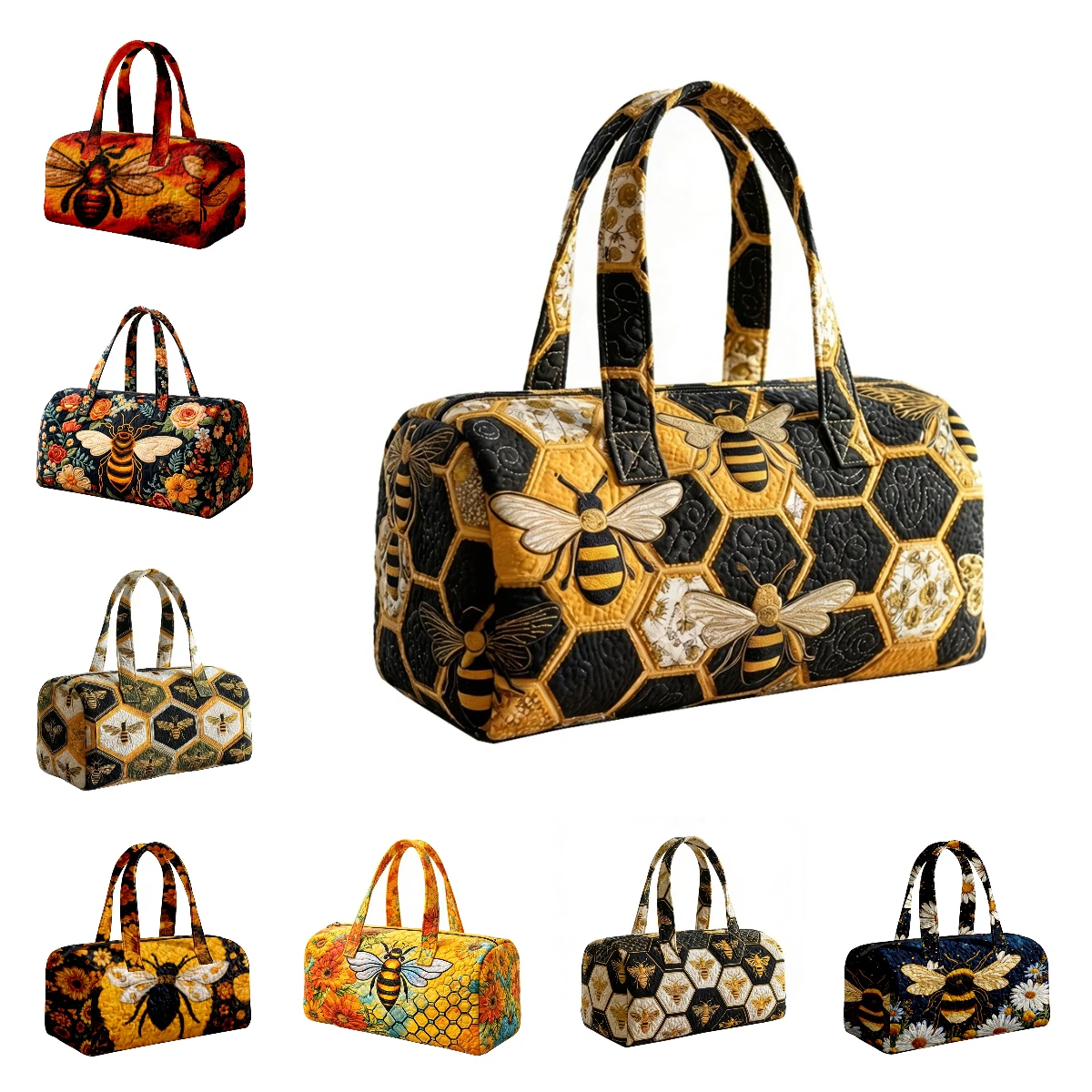 Honeycomb Bee Print Quilted Duffle Bag Stylish Casual Travel Tote HandBag Men Women Outdoor Weekender Bags
Honeycomb Bee Print Quilted Duffle Bag Stylish Casual Travel Tote HandBag Men Women Outdoor Weekender Bags