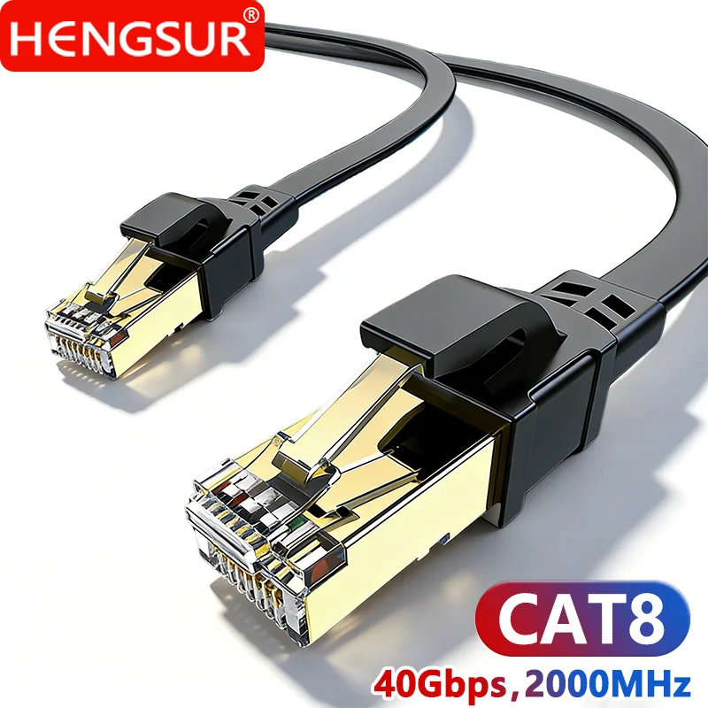 Gaming RJ45 Cable Cat8 40Gbps 2000MHz Lan Cord for PS5 Robot Router AI PC IPTV Ethernet Cable CAT8
Gaming RJ45 Cable Cat8 40Gbps 2000MHz Lan Cord for PS5 Robot Router AI PC IPTV Ethernet Cable CAT8