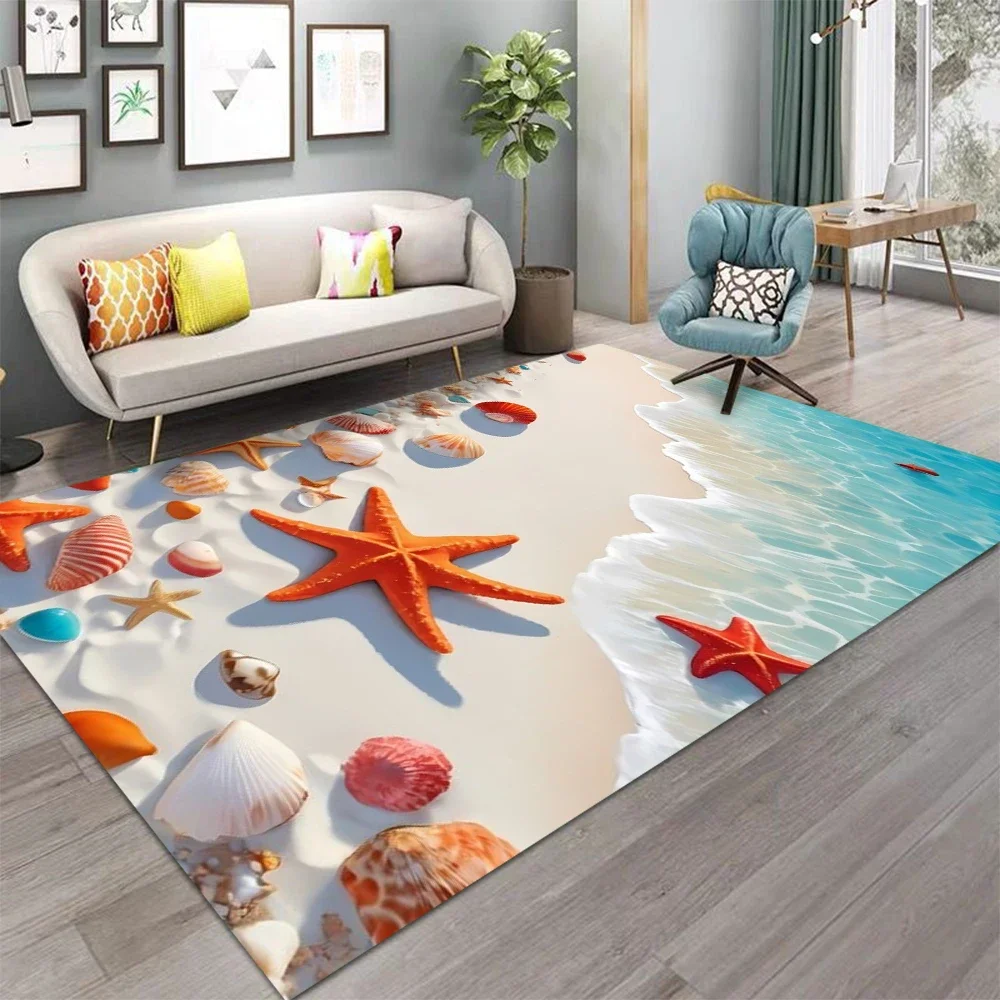 Starfish Beach Shell Sea Star Sand Carpet Rug for Living Room Bedroom Home Sofa Decoration,Kids play Non-slip Floor Mat
Starfish Beach Shell Sea Star Sand Carpet Rug for Living Room Bedroom Home Sofa Decoration,Kids play Non-slip Floor Mat