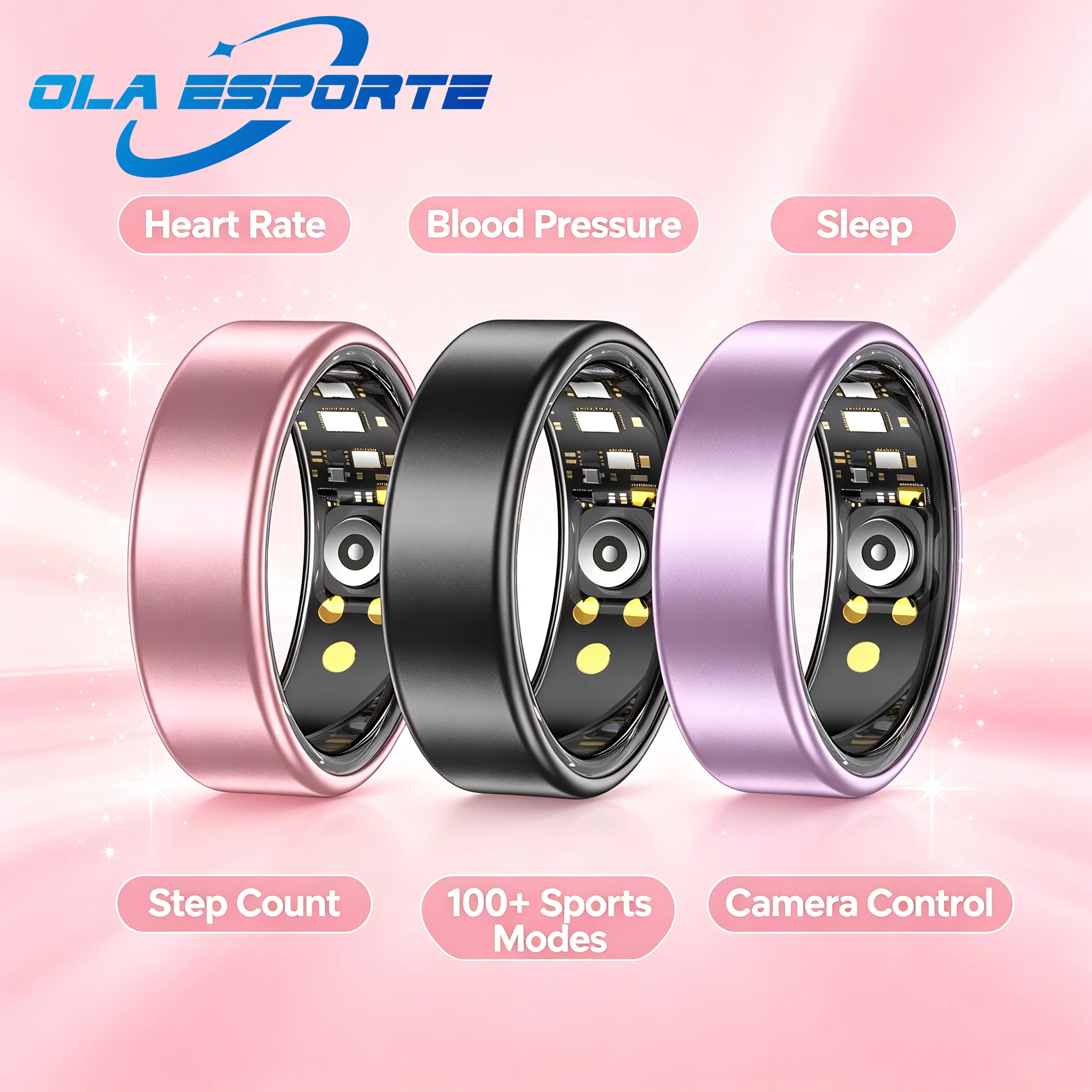 All Size(6-14) Smart Ring for Women Men Healthy Heart Rater Blood pressure Monitor Waterproof Take Photo Control Smartring Sport
All Size(6-14) Smart Ring for Women Men Healthy Heart Rater Blood pressure Monitor Waterproof Take Photo Control Smartring Sport