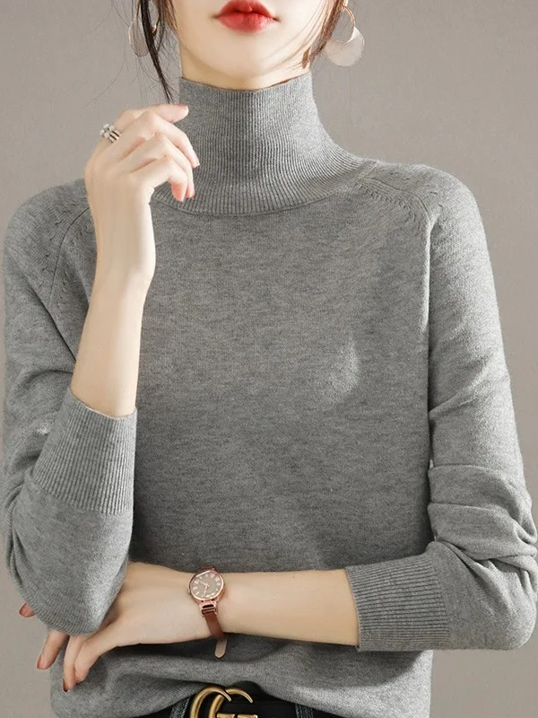 Вязаный шерстяной свитер с высоким воротником, длинными рукавами, свободного кроя, женский базовый слой, универсальный, осенне-зимний, новый, комфортный...
Вязаный шерстяной свитер с высоким воротником, длинными рукавами, свободного кроя, женский базовый слой, универсальный, осенне-зимний, новый, комфортный...