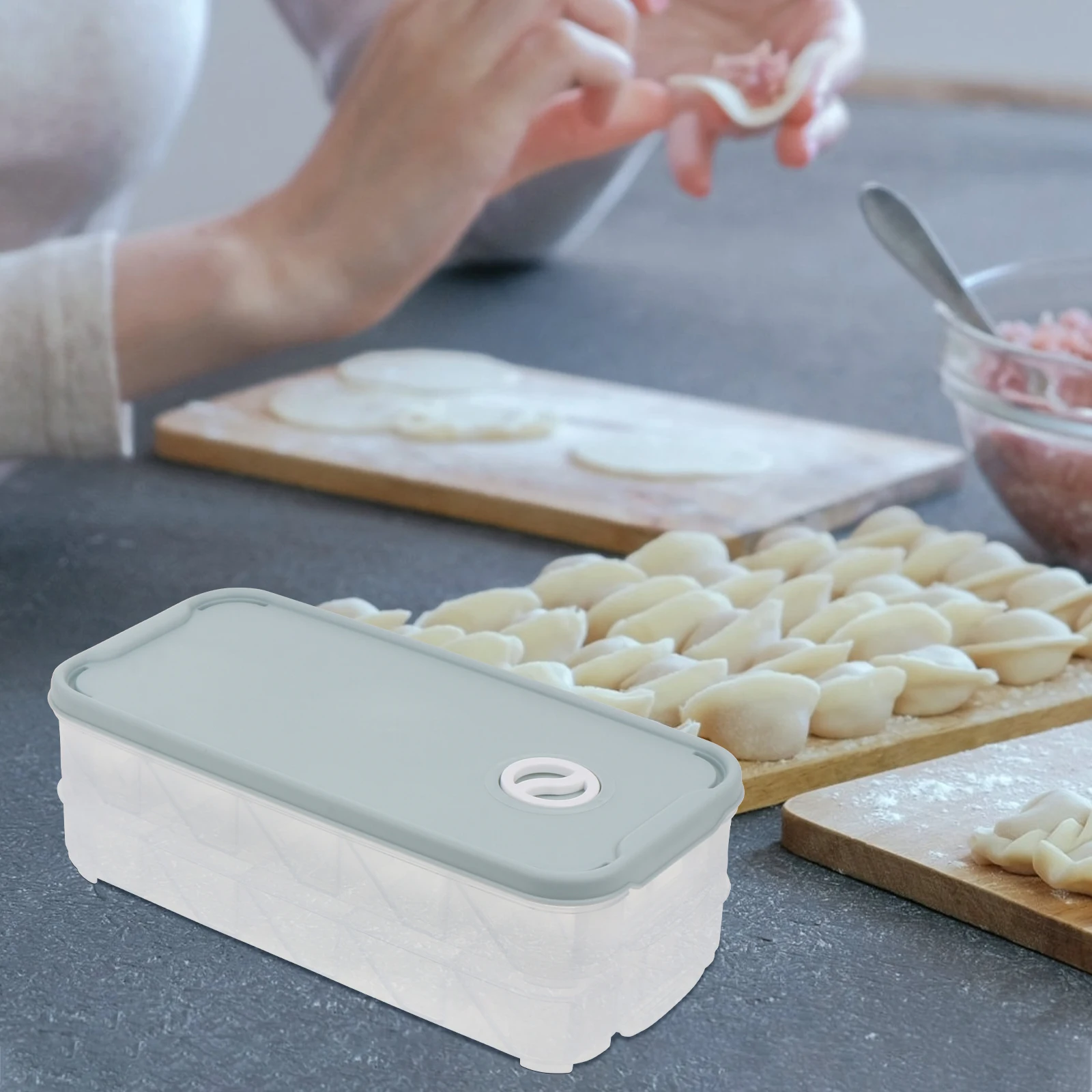 Dumpling Storage Box Container Holder Tray Sealed Food Fresh Keeping ganizer PP Material High Quality Easy Clean Airtight Lid
Dumpling Storage Box Container Holder Tray Sealed Food Fresh Keeping ganizer PP Material High Quality Easy Clean Airtight Lid