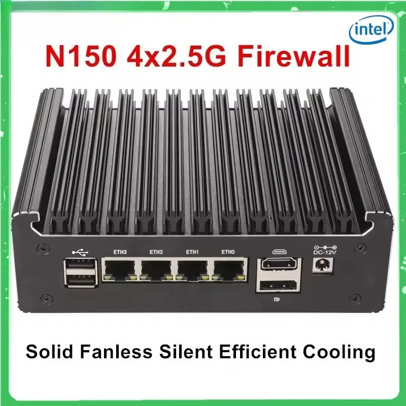 НОВЫЙ безвентиляторный мини-ПК-файрвол на базе Intel N150 N95 Pentium 6405U 4417U с 4x2.5G LAN, домашний сервер, DDR4, NVMe, Type-C, pfSense, OPNsense
НОВЫЙ безвентиляторный мини-ПК-файрвол на базе Intel N150 N95 Pentium 6405U 4417U с 4x2.5G LAN, домашний сервер, DDR4, NVMe, Type-C, pfSense, OPNsense