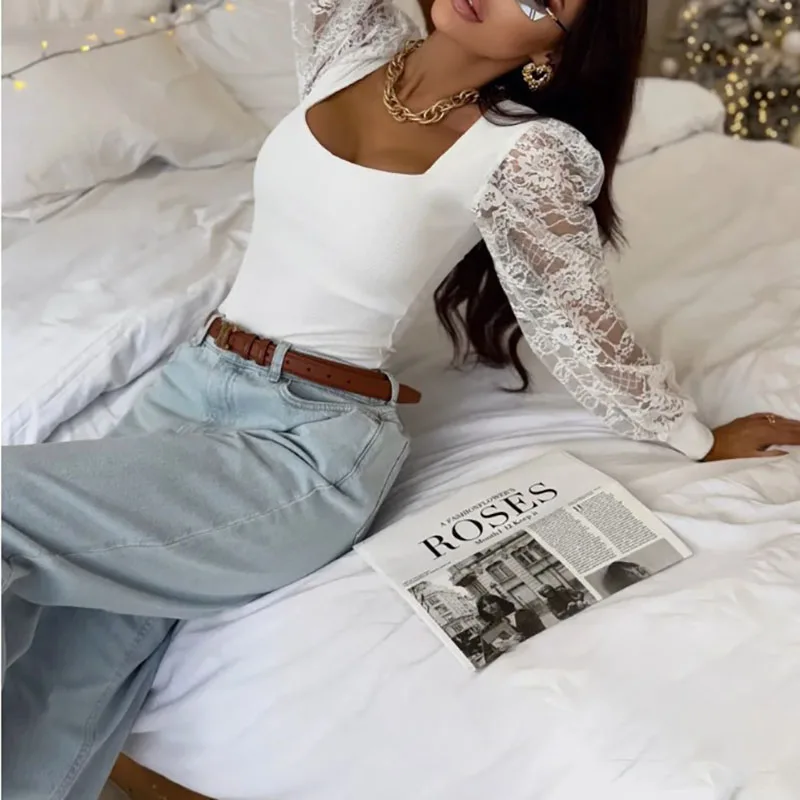 Модные кружевные боди с v-образным вырезом и прозрачными рукавами, сексуальные тонкие однотонные вязаные лоскутные комбинезоны, элегантные женские уличные комбинезоны
Модные кружевные боди с v-образным вырезом и прозрачными рукавами, сексуальные тонкие однотонные вязаные лоскутные комбинезоны, элегантные женские уличные комбинезоны