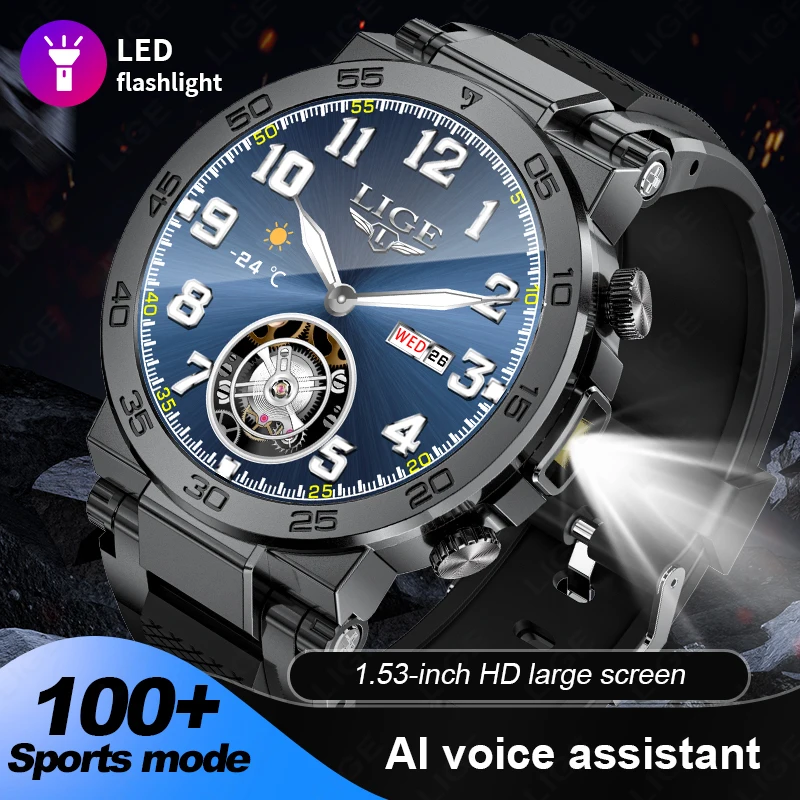 LIGE LED Bluetooth Call Smart Watch Men Outdoor Sports Full Touch Screen Health Monitoring Waterproof Smartwatch For IOS Android
LIGE LED Bluetooth Call Smart Watch Men Outdoor Sports Full Touch Screen Health Monitoring Waterproof Smartwatch For IOS Android