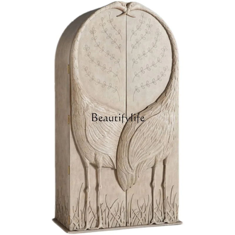 French retro large wardrobe classical solid wood carving crane mandarin duck master bedroom wardrobe locker relief art
French retro large wardrobe classical solid wood carving crane mandarin duck master bedroom wardrobe locker relief art