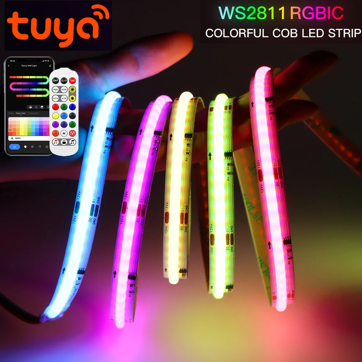 Tuya WS2811 RGBIC Неоновая вывеска COB Светодиодная лента Украшение дня рождения Персонализированная атмосфера Светодиодные фонари Семейный дом Свадебный декор стены
Tuya WS2811 RGBIC Неоновая вывеска COB Светодиодная лента Украшение дня рождения Персонализированная атмосфера Светодиодные фонари Семейный дом Свадебный декор стены
