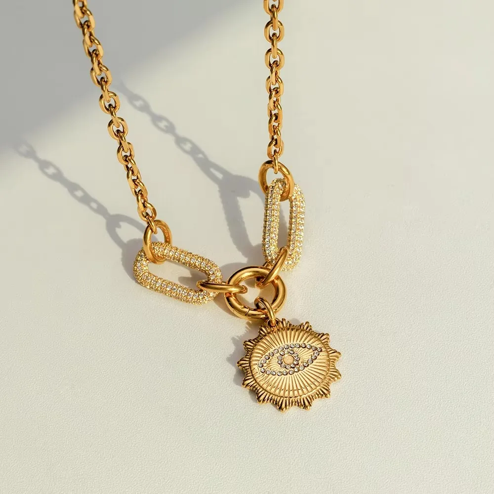 2025 New Elegant Women's Gold Plated Necklace | 18K Gold Stainless Steel Chain | Waterproof Circular Spring Clasp Jewelry Gift
2025 New Elegant Women's Gold Plated Necklace | 18K Gold Stainless Steel Chain | Waterproof Circular Spring Clasp Jewelry Gift