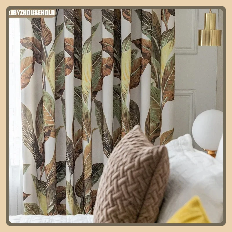 Modern Simple Double-sided Shading Leaf Printing Curtains for Living Dining Room Bedroom Cortinas Para Dormitorio Drapes Fashion
Modern Simple Double-sided Shading Leaf Printing Curtains for Living Dining Room Bedroom Cortinas Para Dormitorio Drapes Fashion