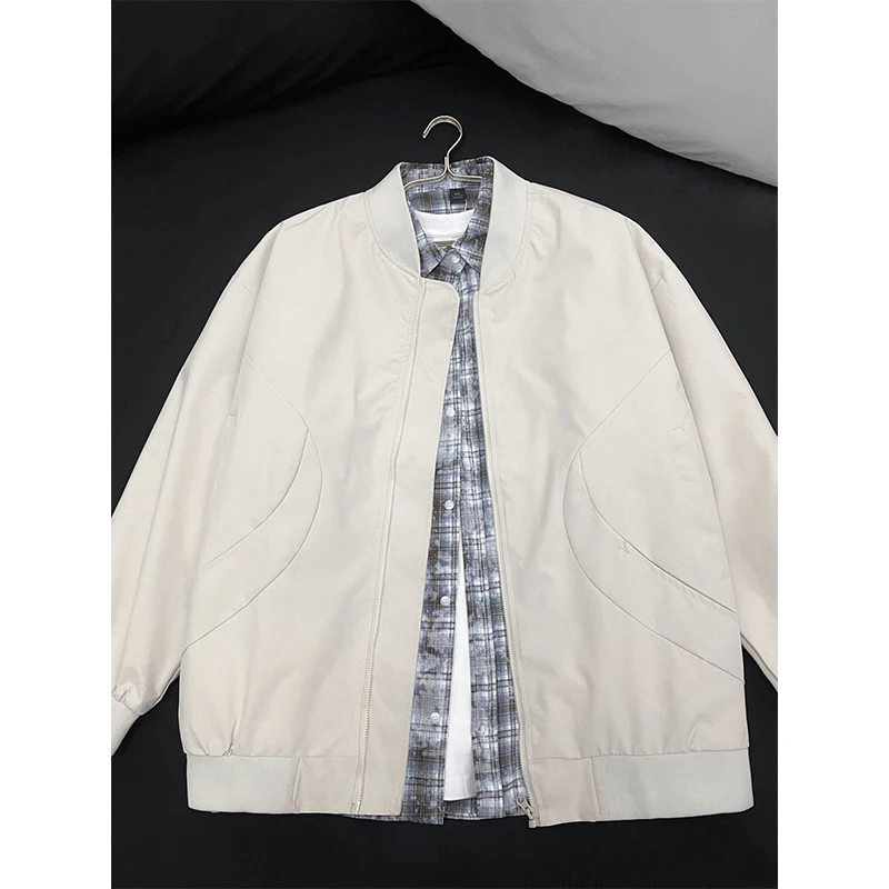 Khaki Spring Autumn Men's Jacket Short Baseball Style Pilot Coat American Retro Fashion Youth Popular Loose Fit Zipper Closure
Khaki Spring Autumn Men's Jacket Short Baseball Style Pilot Coat American Retro Fashion Youth Popular Loose Fit Zipper Closure