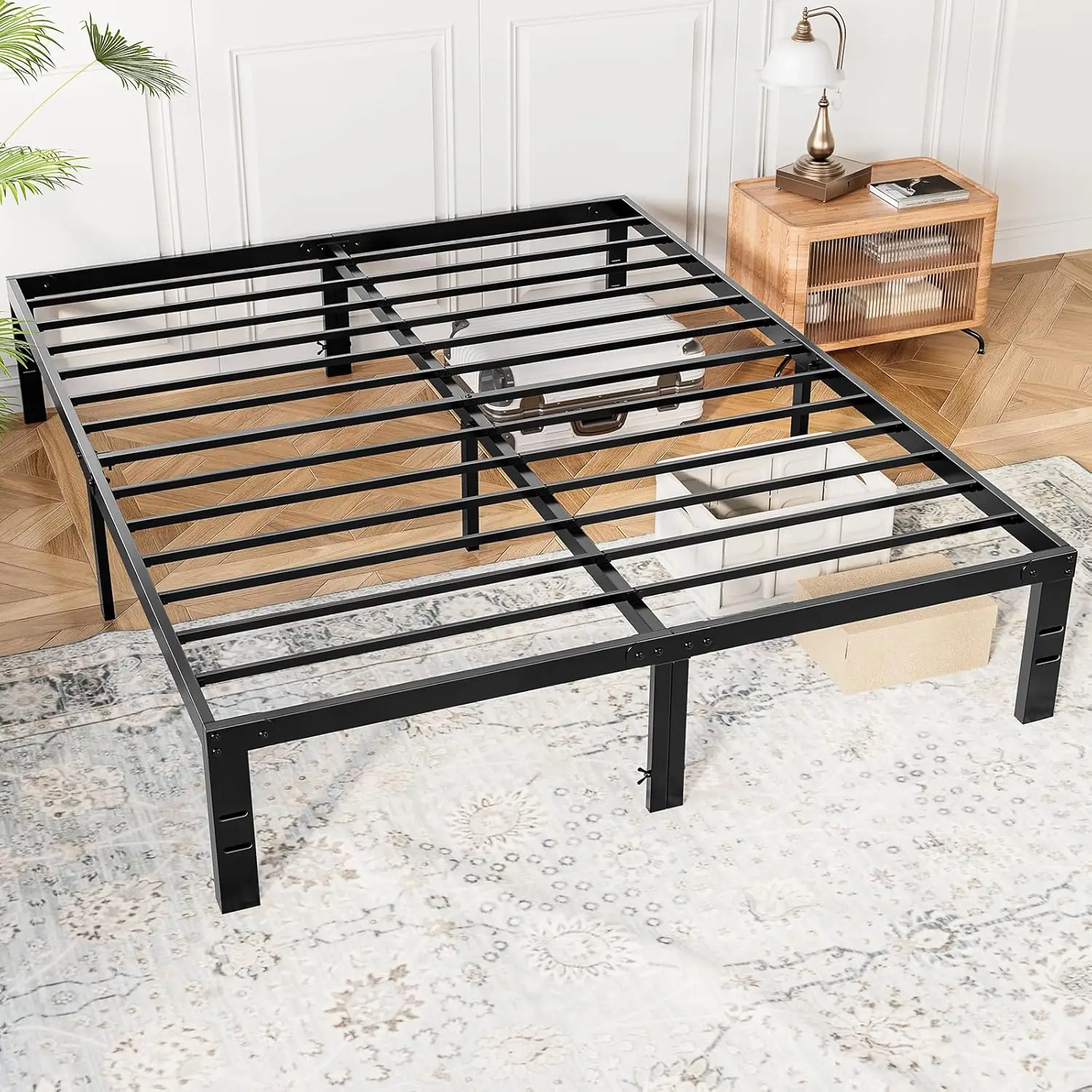 Full Size Metal Platform Bed Frame with Steel Slat Support, No Box Spring Needed, Under-Bed Storage Space, Easy Assembly
Full Size Metal Platform Bed Frame with Steel Slat Support, No Box Spring Needed, Under-Bed Storage Space, Easy Assembly
