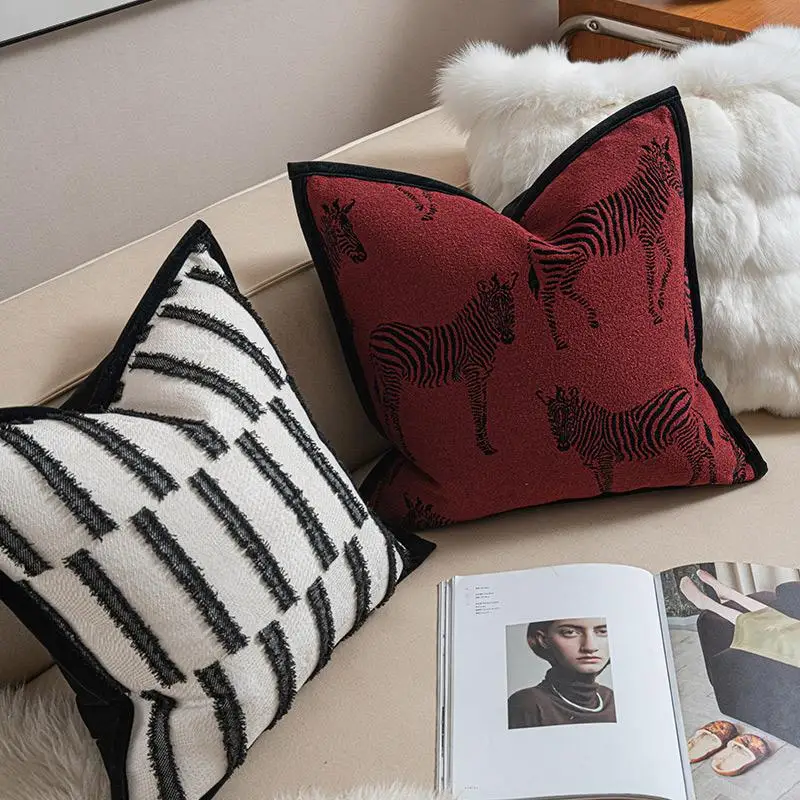 Red Wine Pillows Luxury Black Zebra Cushion Case Abstract Geometric Decorative Pillow Cover For Sofa Chair Home Decorations
Red Wine Pillows Luxury Black Zebra Cushion Case Abstract Geometric Decorative Pillow Cover For Sofa Chair Home Decorations
