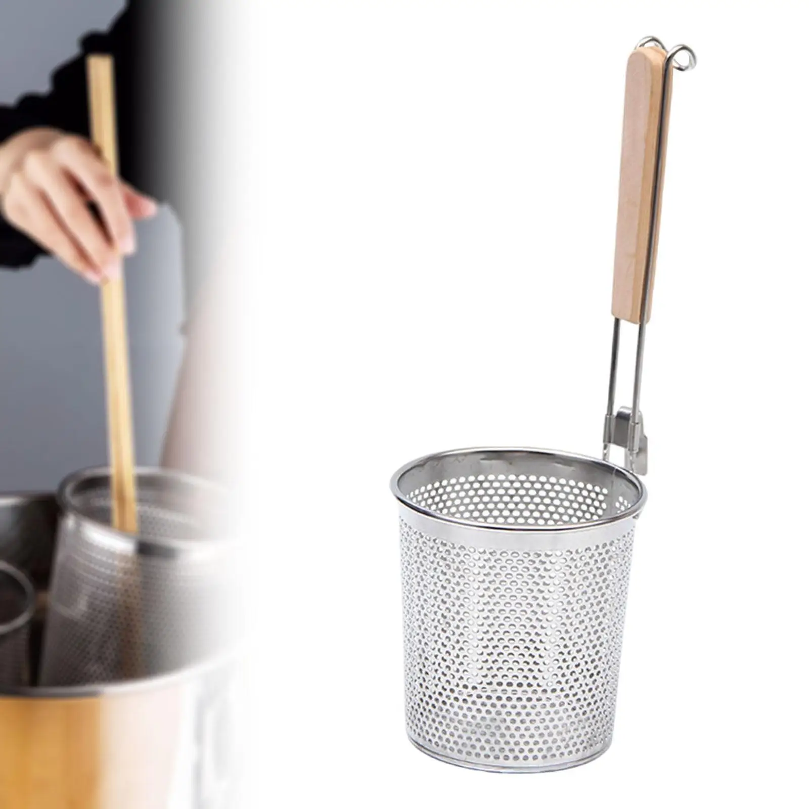 Stainless Steel Kitchen Strainer Mesh Skimmer Basket Food Strainer for Draining Pasta Noodles Dumplings
Stainless Steel Kitchen Strainer Mesh Skimmer Basket Food Strainer for Draining Pasta Noodles Dumplings