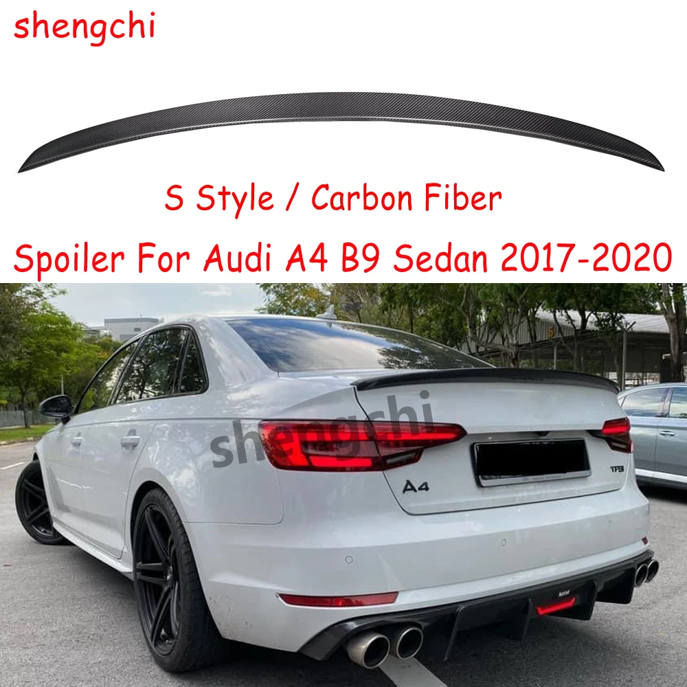 A4 B9 Real Carbon Fiber Spoiler for Audi A4 B9 S Style Rear Trunk Spoiler Wings Car Accessories 2017-2020
A4 B9 Real Carbon Fiber Spoiler for Audi A4 B9 S Style Rear Trunk Spoiler Wings Car Accessories 2017-2020