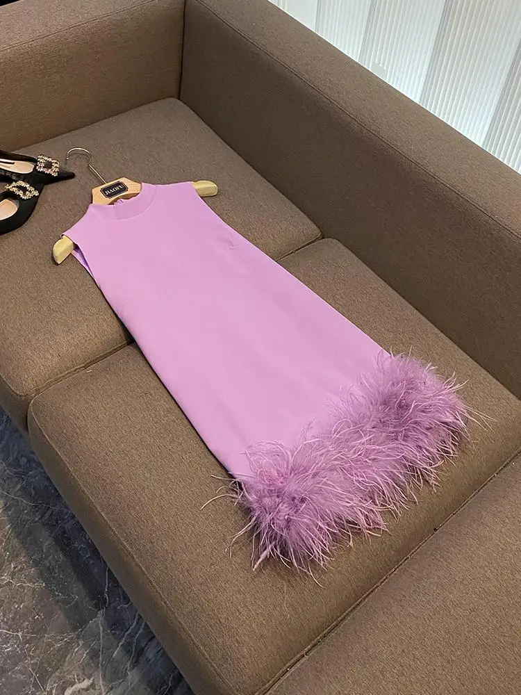 Summer 2026 Trendy Name Lady Style Sleeveless Ostrich Feather Non-removable Straight Cut Dress Simple Commute Basic Model for...
Summer 2026 Trendy Name Lady Style Sleeveless Ostrich Feather Non-removable Straight Cut Dress Simple Commute Basic Model for...