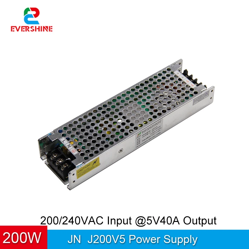 Custom LED Full Color Display Power Supply G-energy tiny J200V5 Output DC5V 40A 200W Input Voltage 200-240VAC Small And Durable
Custom LED Full Color Display Power Supply G-energy tiny J200V5 Output DC5V 40A 200W Input Voltage 200-240VAC Small And Durable
