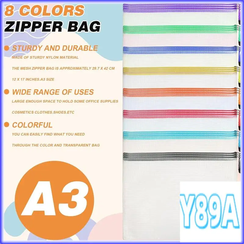 GO-Mesh Zipper Pouch Bags 8 Colors Reusable Clear Travel Pouches For Organizing Board Game Office Home School Supplie
GO-Mesh Zipper Pouch Bags 8 Colors Reusable Clear Travel Pouches For Organizing Board Game Office Home School Supplie