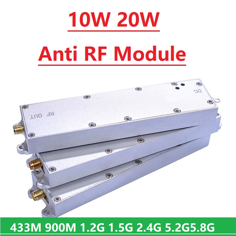 20W 10W DC 28V 433Mhz 1.5Ghz 2.4Ghz 5.2Ghz 5.8Ghz for Anit Remote control 2.4G WIFI Bluetooth 5.8G drone
20W 10W DC 28V 433Mhz 1.5Ghz 2.4Ghz 5.2Ghz 5.8Ghz for Anit Remote control 2.4G WIFI Bluetooth 5.8G drone