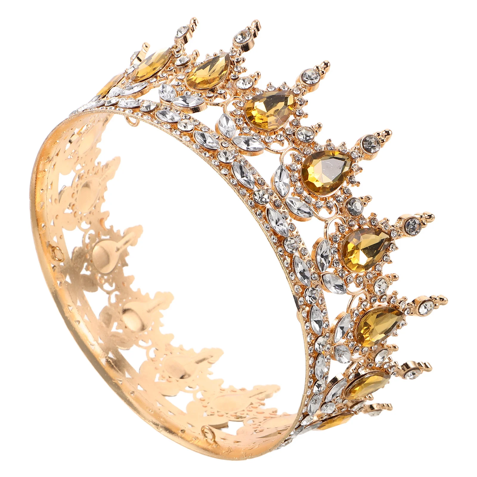 Elegant Bridal Wedding Crown with Waterdrop Rhinestones Crystal Leaf Design Headband for Bride Royal Hairpiece Masquerade Event
Elegant Bridal Wedding Crown with Waterdrop Rhinestones Crystal Leaf Design Headband for Bride Royal Hairpiece Masquerade Event