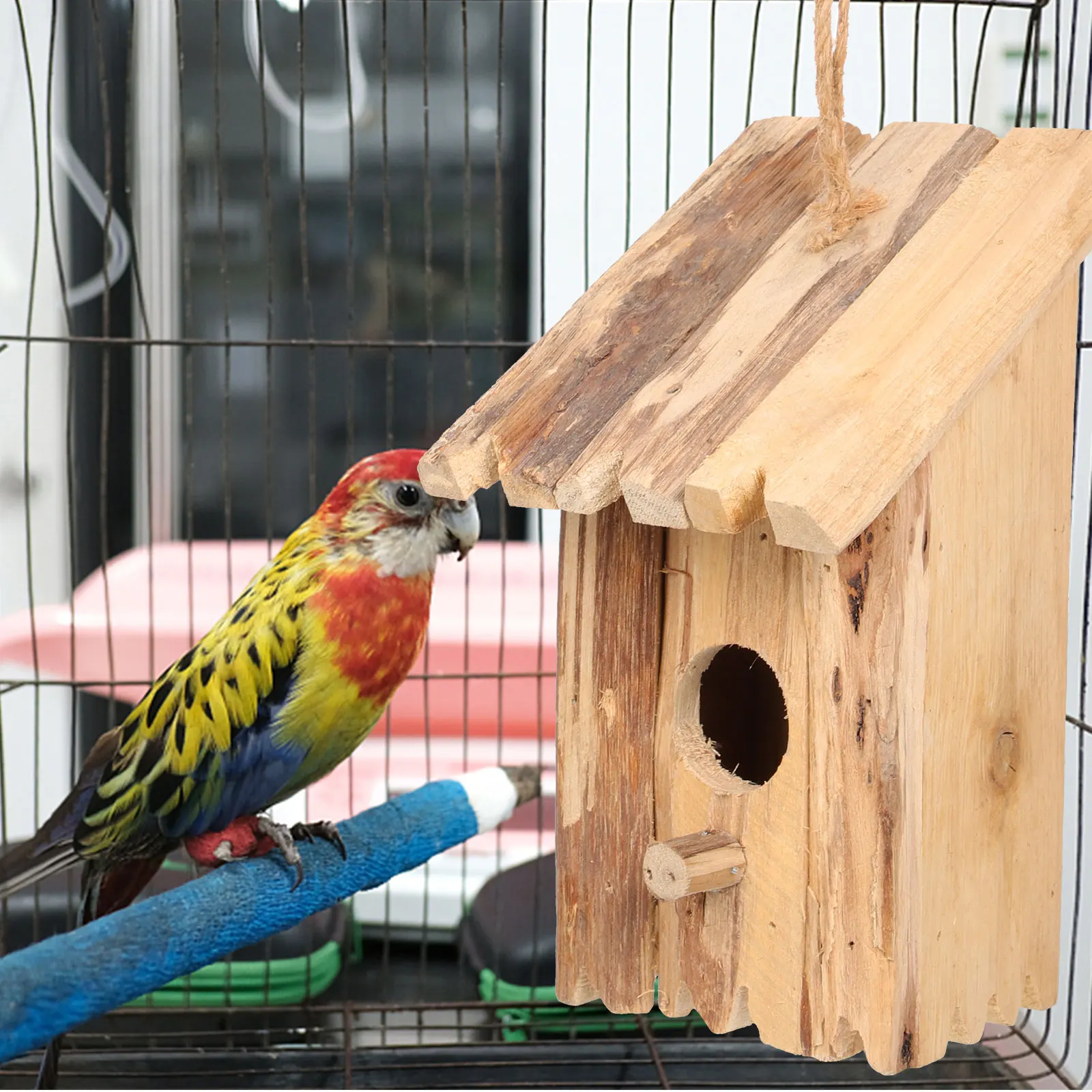 Natural Wood Birdhouse Wooden Nesting Box For Garden Outdoor Feeder Houses Hummingbird Safe Lightweight Portable Cage Small
Natural Wood Birdhouse Wooden Nesting Box For Garden Outdoor Feeder Houses Hummingbird Safe Lightweight Portable Cage Small