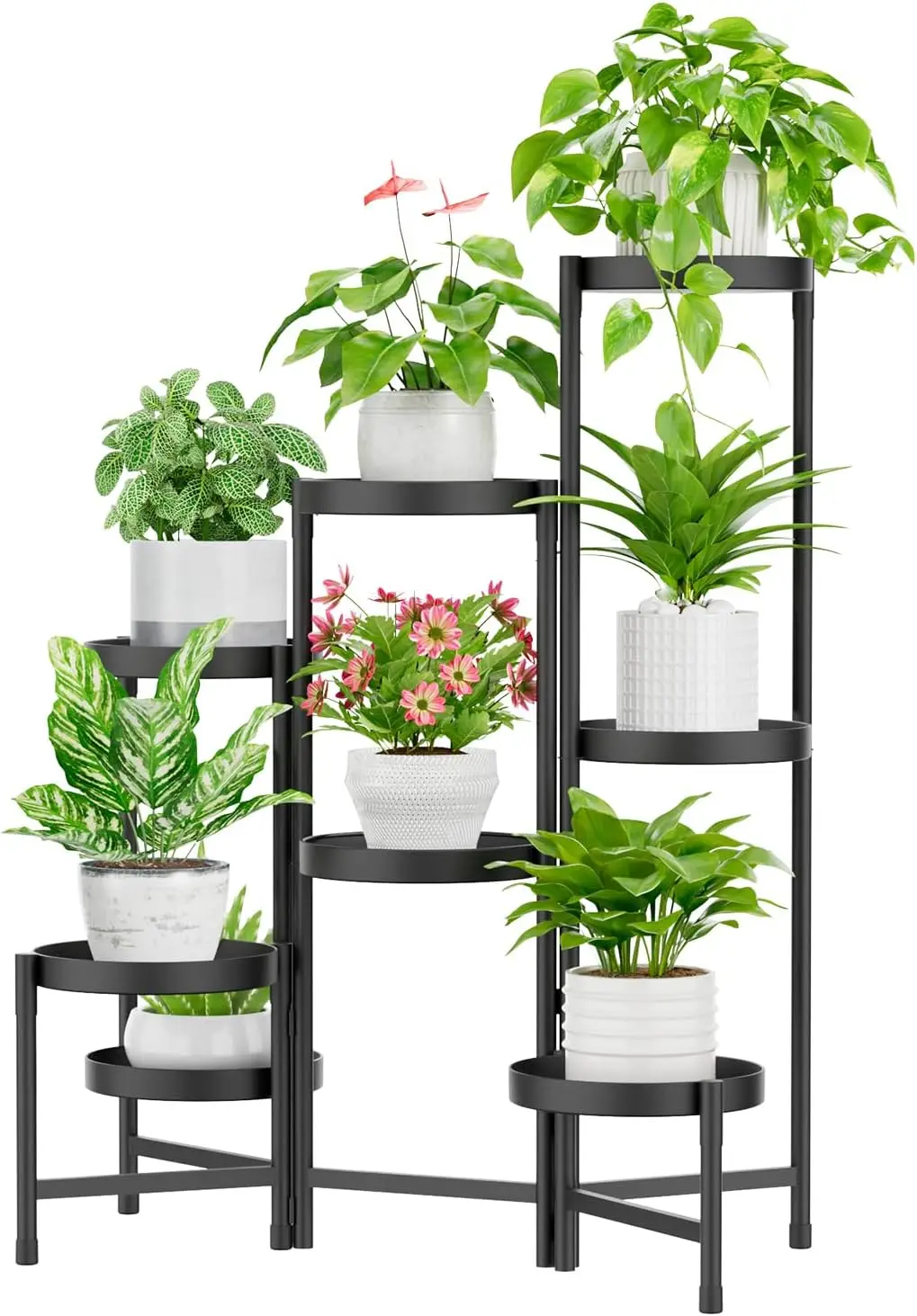 8 Tier Corner Plant Stand Indoor Outdoor, Tall Metal Flower Display Shelf Folding for Patio Balcony Garden Living Room, Black
8 Tier Corner Plant Stand Indoor Outdoor, Tall Metal Flower Display Shelf Folding for Patio Balcony Garden Living Room, Black