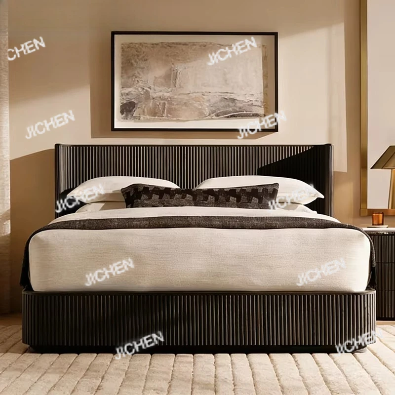 Modern Villa Bedroom Wooden Bed Indoor Wooden Bed Set Resort Room Furniture Set Comfort Apartment Double Bed
Modern Villa Bedroom Wooden Bed Indoor Wooden Bed Set Resort Room Furniture Set Comfort Apartment Double Bed