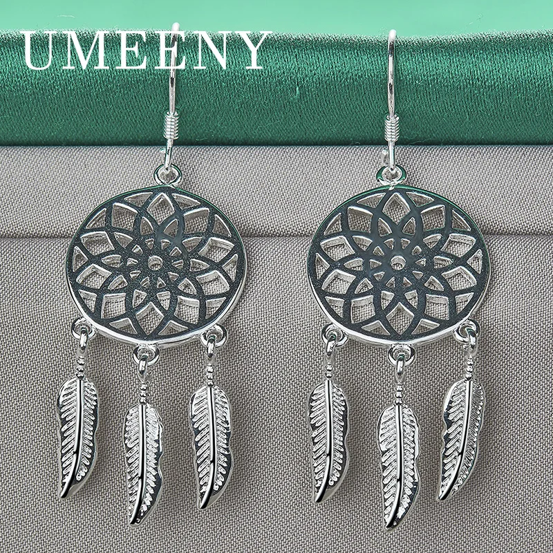 Luxury 925 Sterling Silver Elegant Round Feather Earrings Women Party Charm Wedding Gift Accessories
Luxury 925 Sterling Silver Elegant Round Feather Earrings Women Party Charm Wedding Gift Accessories
