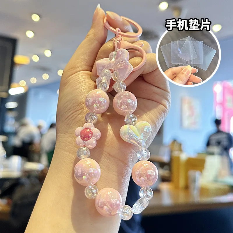 Cartoon Acrylic Beaded Phone Wrist Lanyard Candy Color Heart Bow Pendant For iPhone Bag Accessory Femal Cute Anime Key Chain B13
Cartoon Acrylic Beaded Phone Wrist Lanyard Candy Color Heart Bow Pendant For iPhone Bag Accessory Femal Cute Anime Key Chain B13