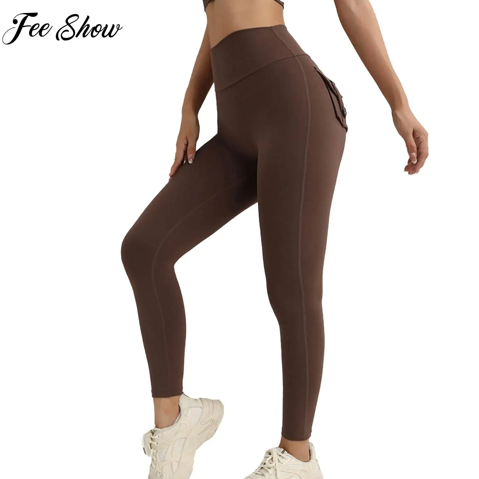 Women's Sports Fitness Pants Workout Cargo Leggings High Waist Hip-Lifting Yoga Pants with Flap Pockets for Pilates Gym Fitness
Women's Sports Fitness Pants Workout Cargo Leggings High Waist Hip-Lifting Yoga Pants with Flap Pockets for Pilates Gym Fitness