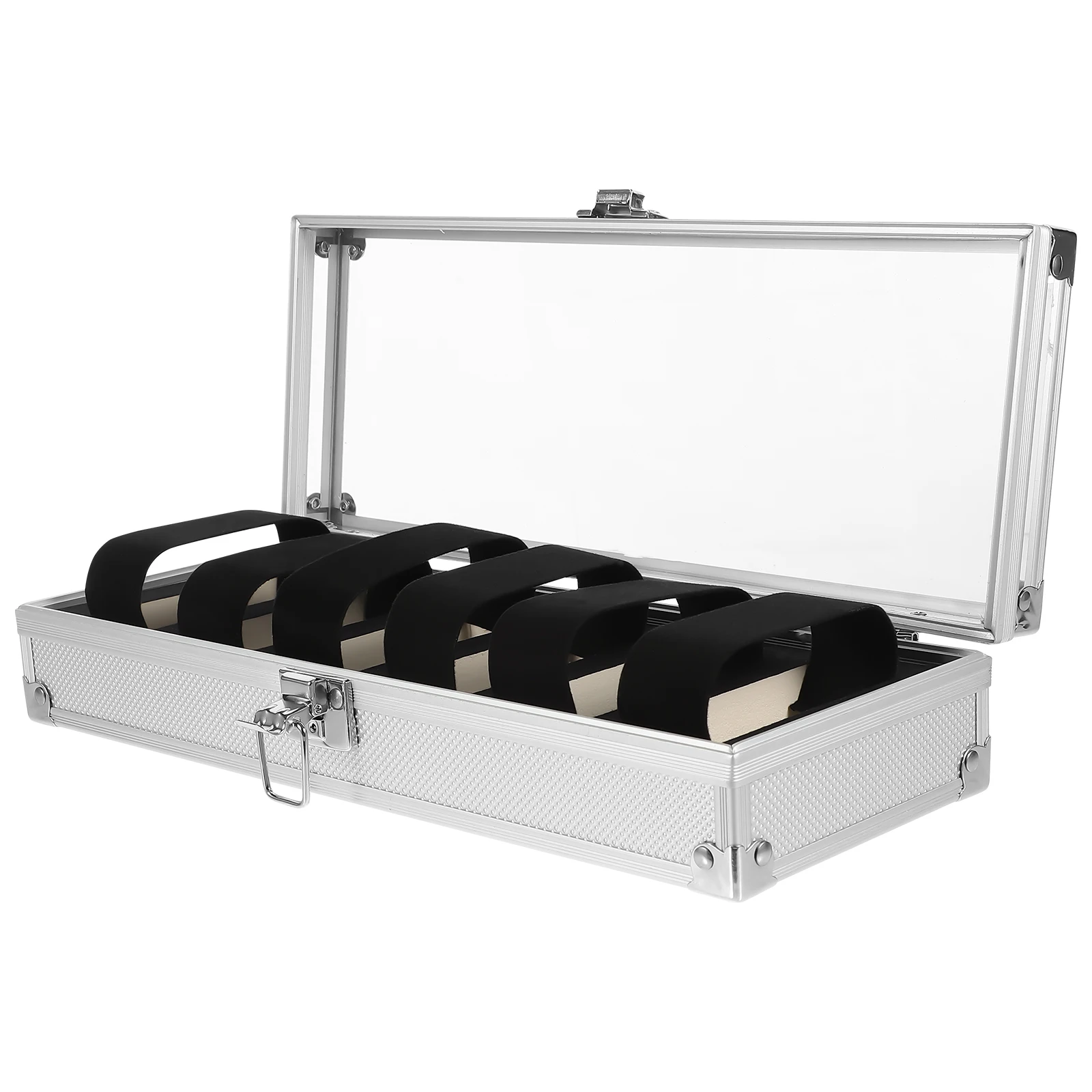 6 Slots Watch Storage Box Aluminum Alloy ganizer Holder Transparent for Watches Jewelry Display Portable Travel Watch
6 Slots Watch Storage Box Aluminum Alloy ganizer Holder Transparent for Watches Jewelry Display Portable Travel Watch