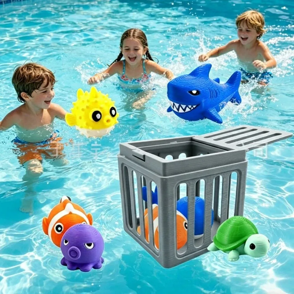 Ocean Animals Children's Pool Diving Toys with Storage Cage Cute Cartoon Design Underwater Dive Toys
Ocean Animals Children's Pool Diving Toys with Storage Cage Cute Cartoon Design Underwater Dive Toys
