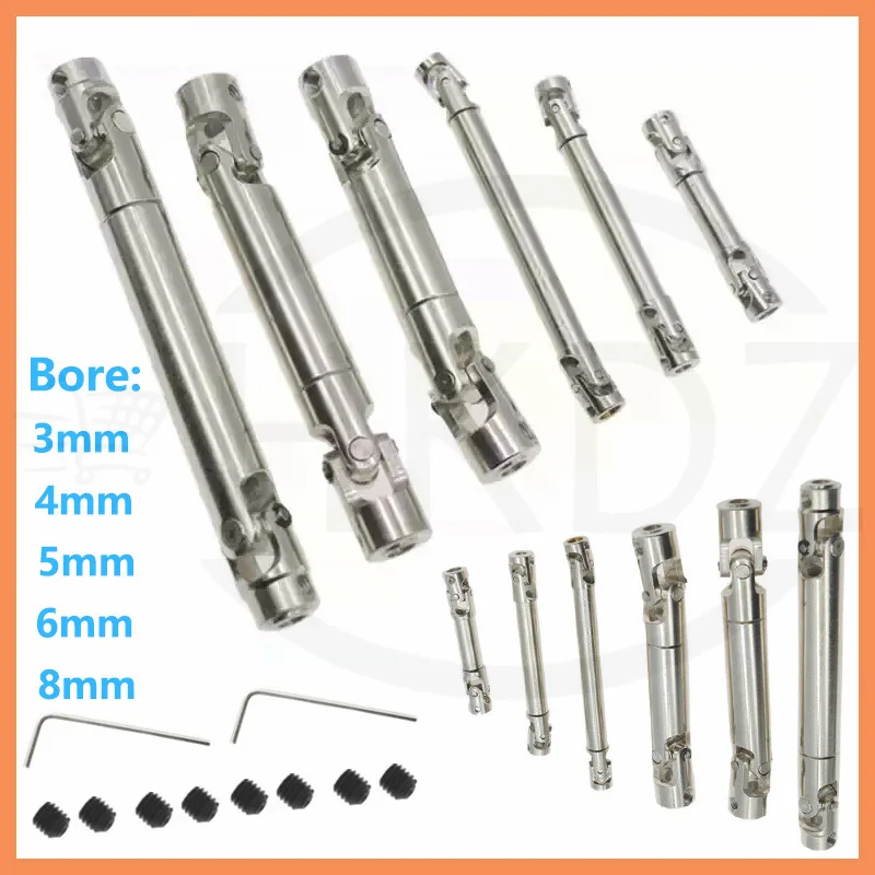 1Pcs Bore 3/4/5/6/8mm High Hardness Telescopic Universal Transmission Shaft multi-specification Drive Shaft Universal Joint
1Pcs Bore 3/4/5/6/8mm High Hardness Telescopic Universal Transmission Shaft multi-specification Drive Shaft Universal Joint