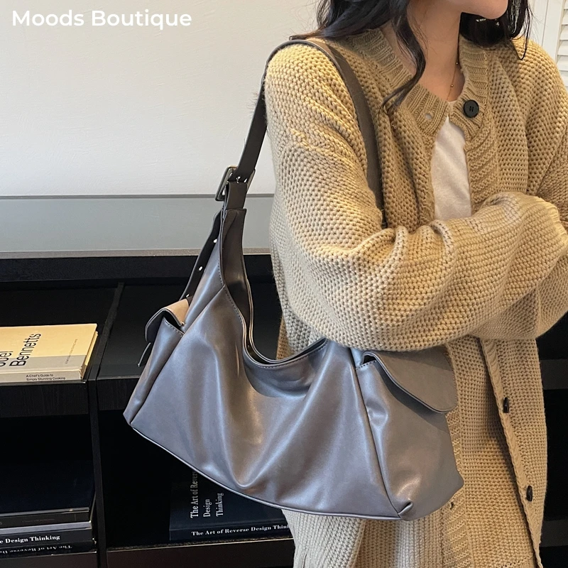 MOODS Retro Underarm Shoulder Hobo Bags For Women Soft PU Leather Pure Color Big Capacity Shopper Totes 2025 New Trends Handbags
MOODS Retro Underarm Shoulder Hobo Bags For Women Soft PU Leather Pure Color Big Capacity Shopper Totes 2025 New Trends Handbags