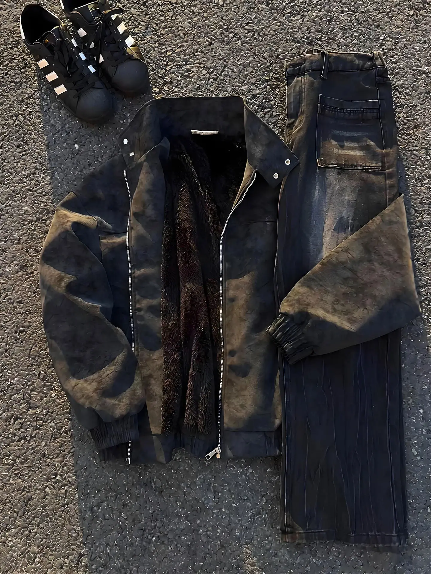 Thiened Bla Dyed PU Leather Fce Lined Jaet Cotton Workwear for Men Winter Stand Collar American Sle Lamb Velvet Coat
Thiened Bla Dyed PU Leather Fce Lined Jaet Cotton Workwear for Men Winter Stand Collar American Sle Lamb Velvet Coat