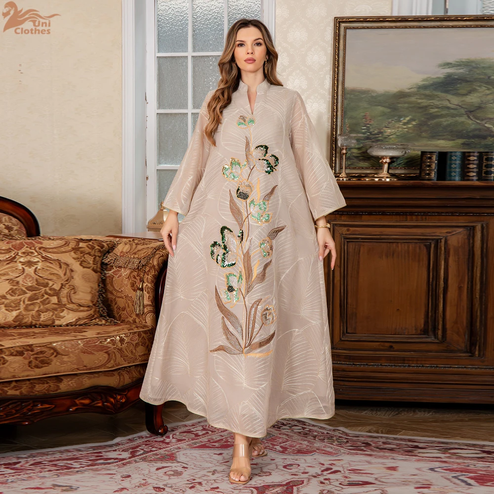 2025 New Mesh Embroidered Dress Muslim Robe Ethnic Costume Long Middle Eastern Women Dresses Dubai Abaya Turkey Kaftan Jalabiya
2025 New Mesh Embroidered Dress Muslim Robe Ethnic Costume Long Middle Eastern Women Dresses Dubai Abaya Turkey Kaftan Jalabiya