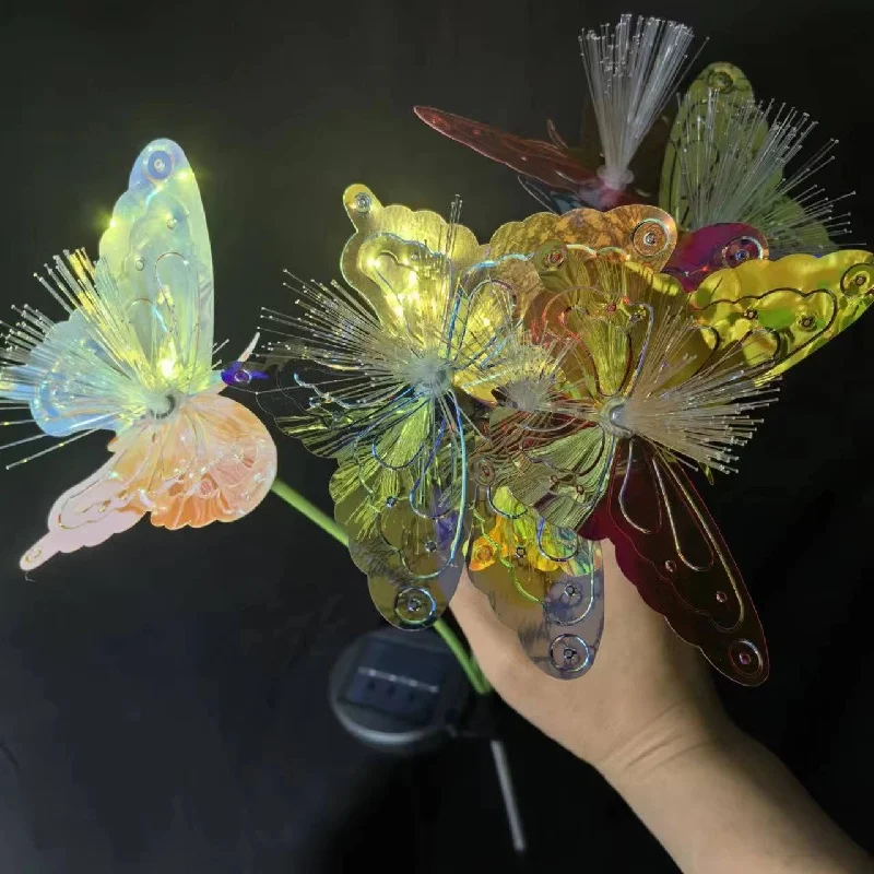 Solar Light Fiber Optic Waterproof LED Butterfly Outdoor Garden Ground Lawn Light Swaying Landscape Decoration Solar 1~2pcs
Solar Light Fiber Optic Waterproof LED Butterfly Outdoor Garden Ground Lawn Light Swaying Landscape Decoration Solar 1~2pcs