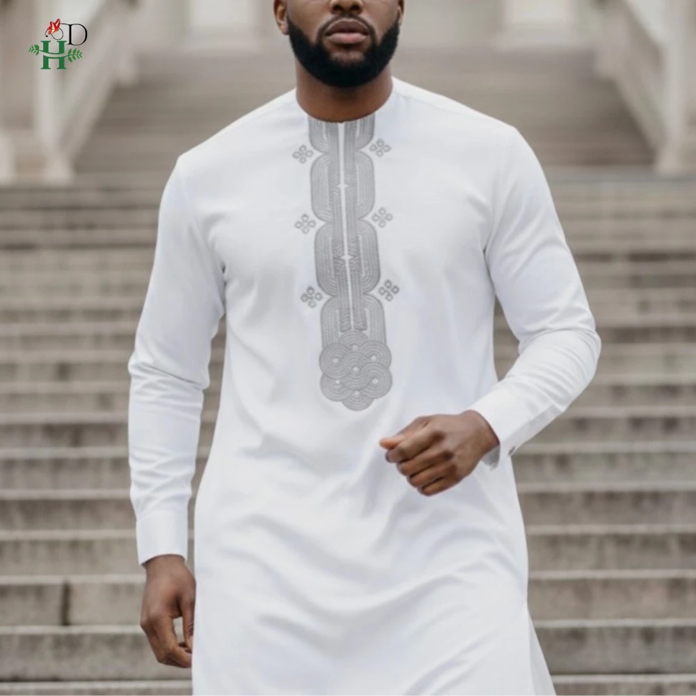 2026 African Clothing Luxury For Man Traditional Agbada Sets 2PCS White Shirt Pant Embroidery Wedding Party Suits Church Clothes
2026 African Clothing Luxury For Man Traditional Agbada Sets 2PCS White Shirt Pant Embroidery Wedding Party Suits Church Clothes