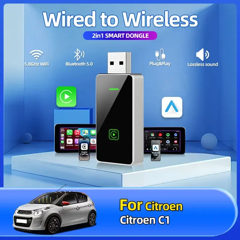 2025 New Car Styling 2in1 Wireless Car Play Auto Adapter USB Dongle Smart Mini Box Plug And Play Car Accessories For Citroen C1
2025 New Car Styling 2in1 Wireless Car Play Auto Adapter USB Dongle Smart Mini Box Plug And Play Car Accessories For Citroen C1