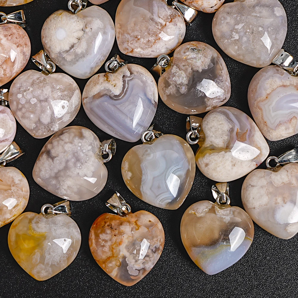 Handcrafted Colorful Agate Heart Pendant Charm 19x20x11mm for Women/Men Healing Crystal Jewelry Unisex Fashion Accessory
Handcrafted Colorful Agate Heart Pendant Charm 19x20x11mm for Women/Men Healing Crystal Jewelry Unisex Fashion Accessory