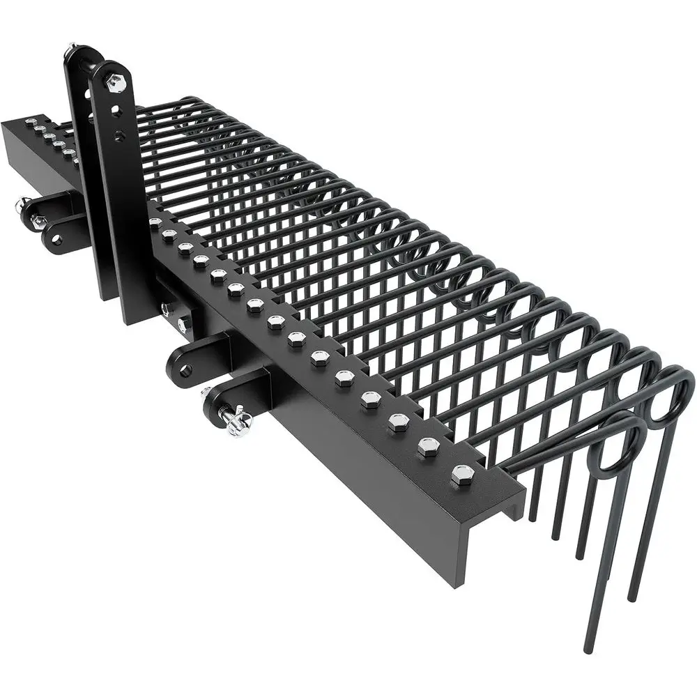72-Inch Spring Steel Tow Behind Leaf Rake for Tractor Attachments, Suitable for Cat 0 and Cat 1 Mowers, Black
72-Inch Spring Steel Tow Behind Leaf Rake for Tractor Attachments, Suitable for Cat 0 and Cat 1 Mowers, Black