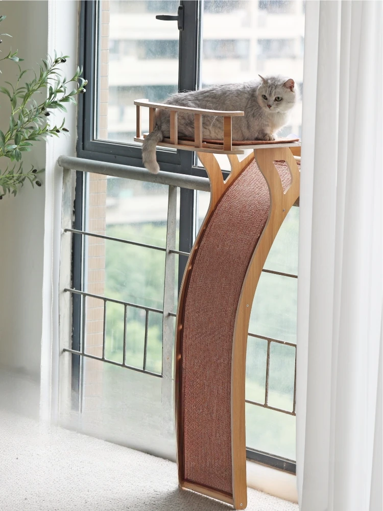 Cat Climbing Frame Observation Deck Suction Cup Cat Nest Tree Scratchers Sisal Solid Wood Multi-layer Board Pet Product Supplies
Cat Climbing Frame Observation Deck Suction Cup Cat Nest Tree Scratchers Sisal Solid Wood Multi-layer Board Pet Product Supplies