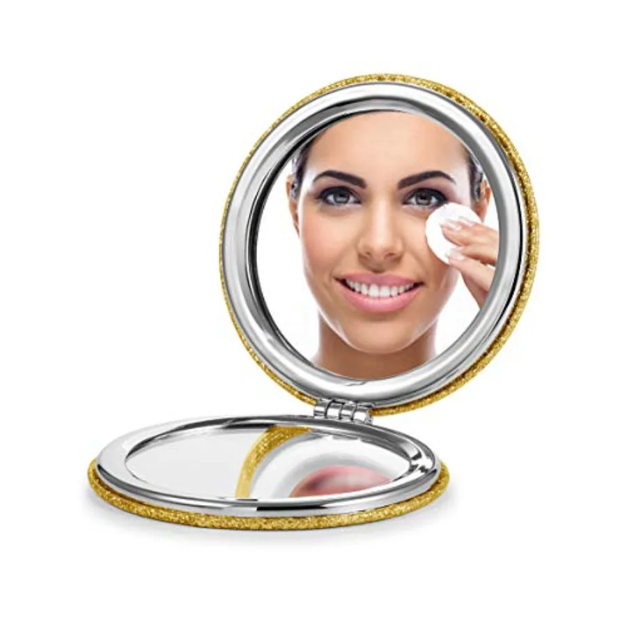1X/10X Magnifying Compact Mirror with PU Leather, Ultra-Portable for Purses and Travel, Round
1X/10X Magnifying Compact Mirror with PU Leather, Ultra-Portable for Purses and Travel, Round