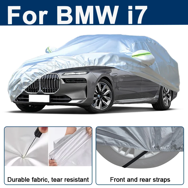 Outdoor Full Car Cover For BMW i7 with Reflective Strips Waterproof Snowproof Dustproof UV Protection Auto Exterior Accessory
Outdoor Full Car Cover For BMW i7 with Reflective Strips Waterproof Snowproof Dustproof UV Protection Auto Exterior Accessory
