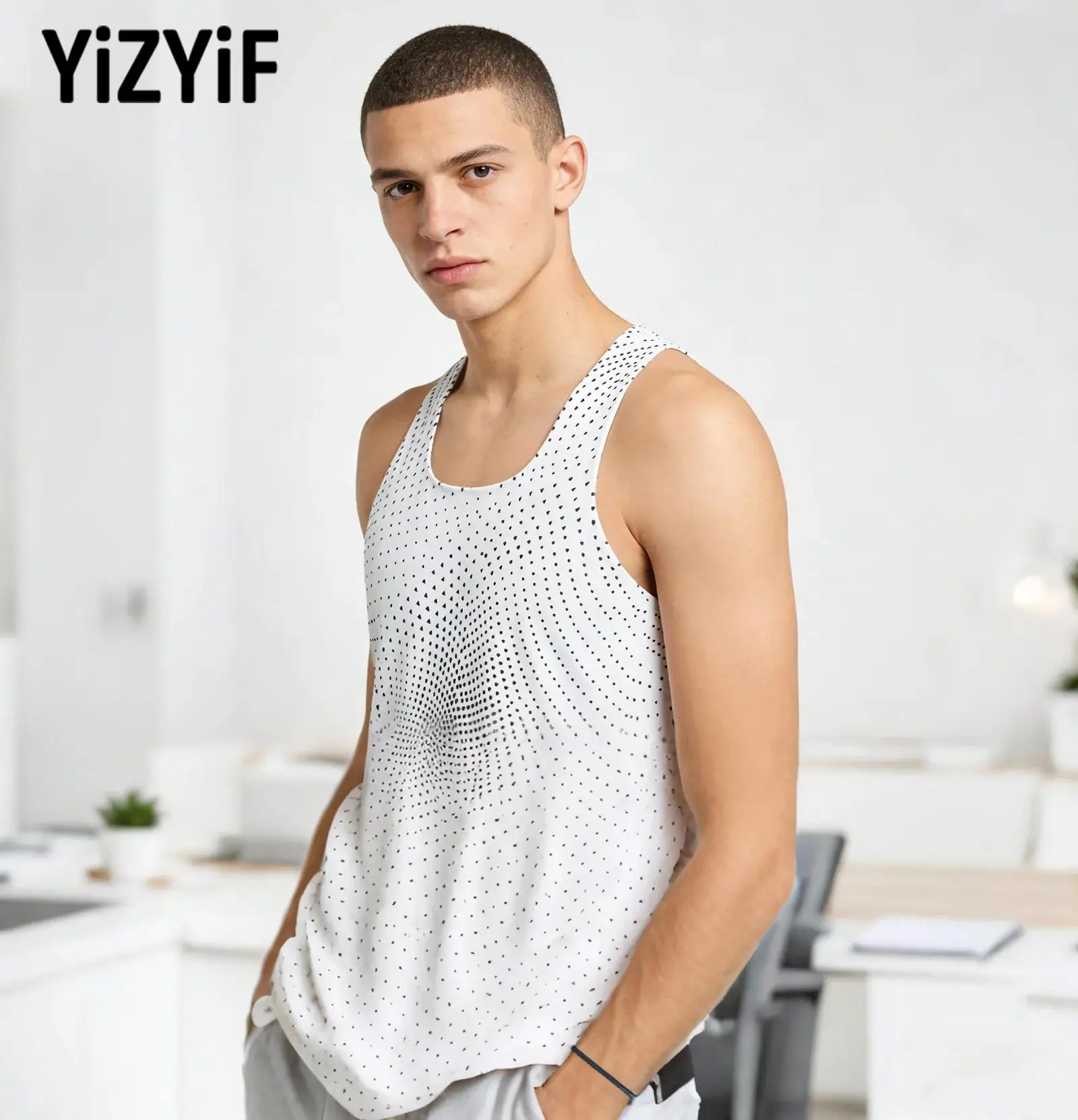Men Athletic Sleeveless Vest U Neck Printed Quick Dry Breathable Lightweight Stretchy for Running Training Sports Bodybuilding
Men Athletic Sleeveless Vest U Neck Printed Quick Dry Breathable Lightweight Stretchy for Running Training Sports Bodybuilding