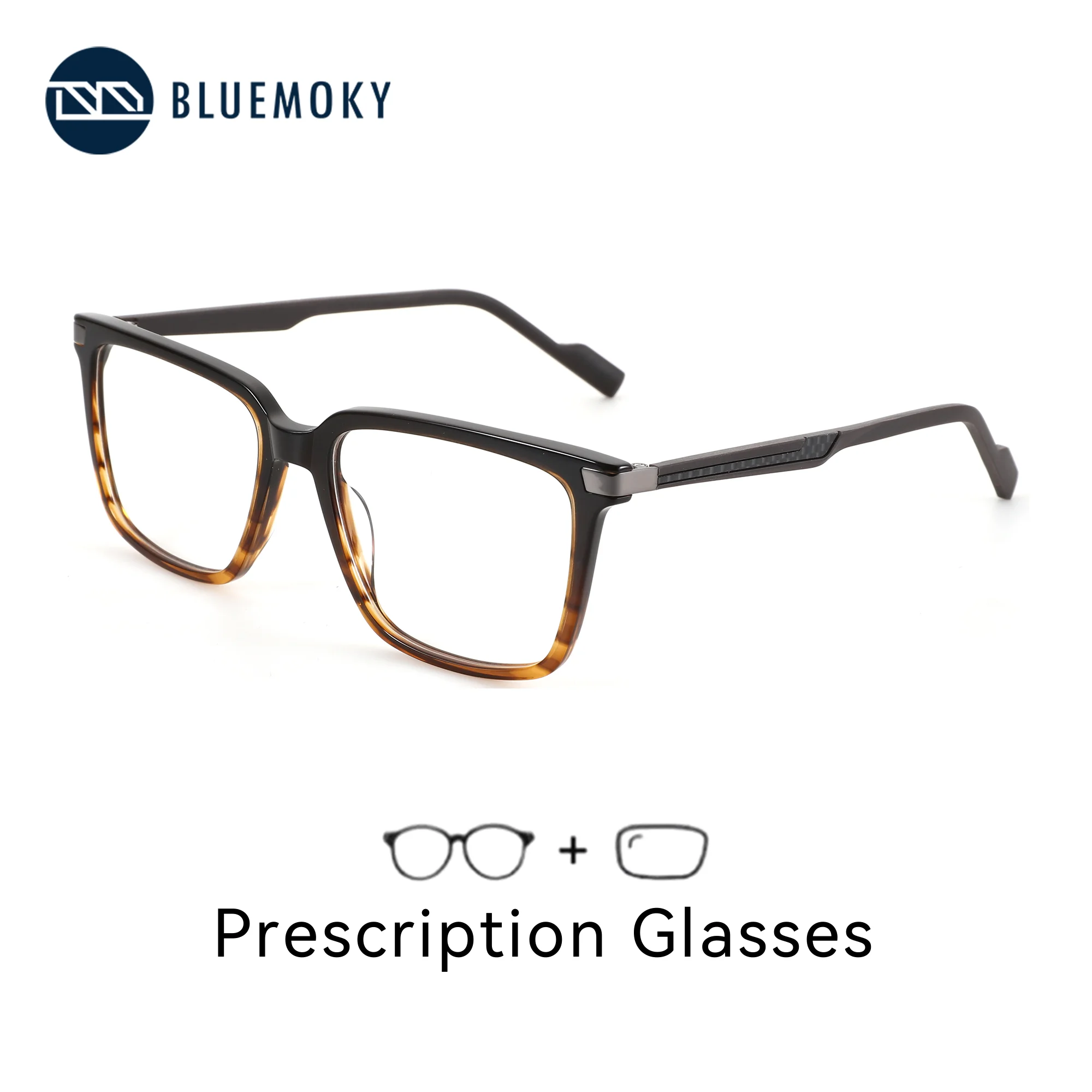 BLUEMOKY (M Size) Square Acetate Prescription Glasses For Men Custom Progressive/Myopia Lenses Photochromic Optical Eyewear
BLUEMOKY (M Size) Square Acetate Prescription Glasses For Men Custom Progressive/Myopia Lenses Photochromic Optical Eyewear